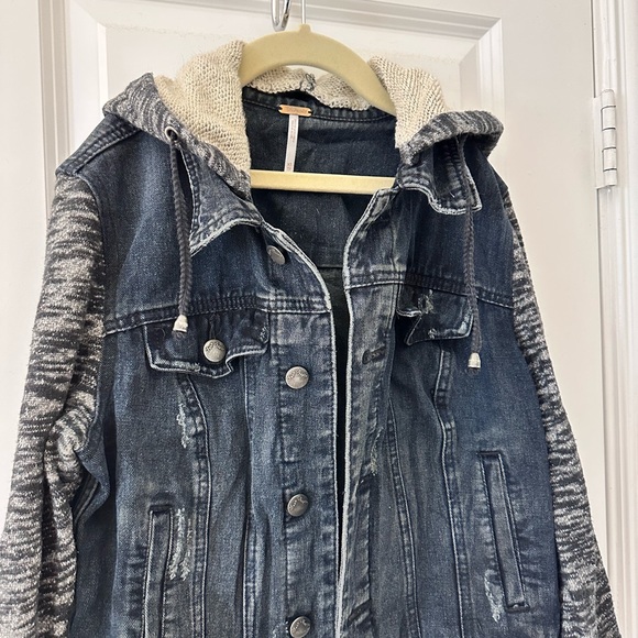 Free People Black Denim Jacket - Picture 2 of 5